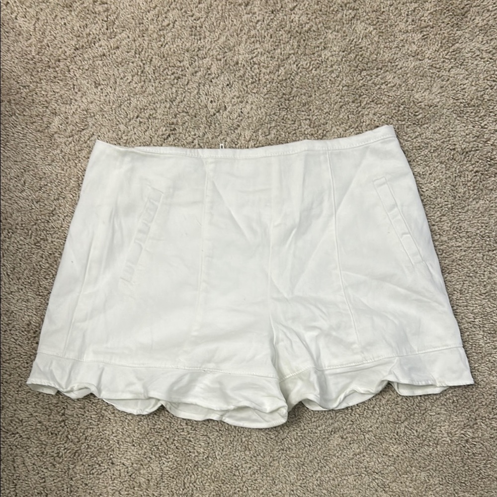 Nordstrom girls white ruffle shorts